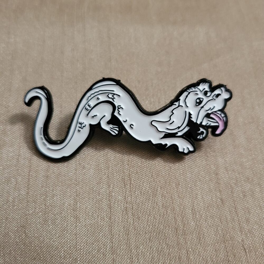 Falkor The Never Ending Story retro 80s classic movie white enamel lapel pin